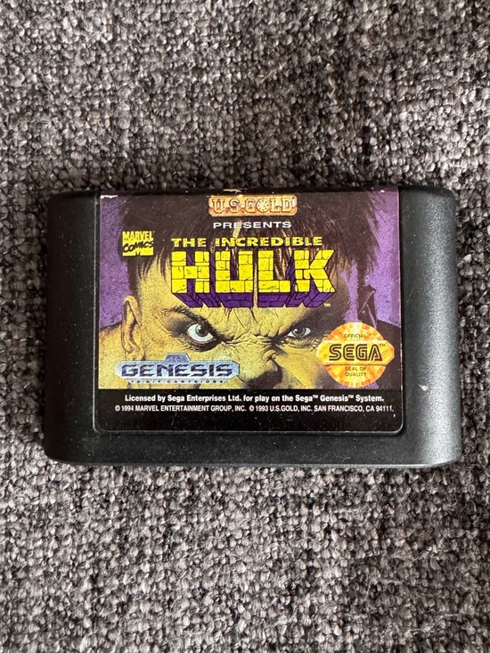 Sega Other - The Incredible Hulk Sega Genesis Game Cart